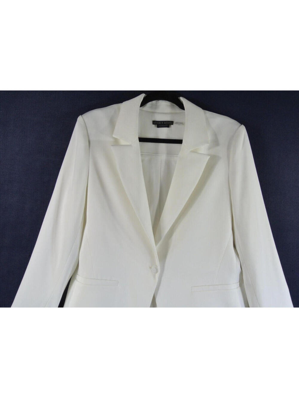 NEW, Alice + Olivia Fitted Blazer in Off White Sz 14 #SJ2245 - Picture 5 of 13